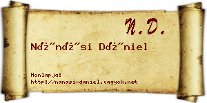 Nánási Dániel névjegykártya